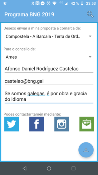 App Android do BNG de Ames