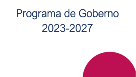 Portada programa goberno 2023-2027